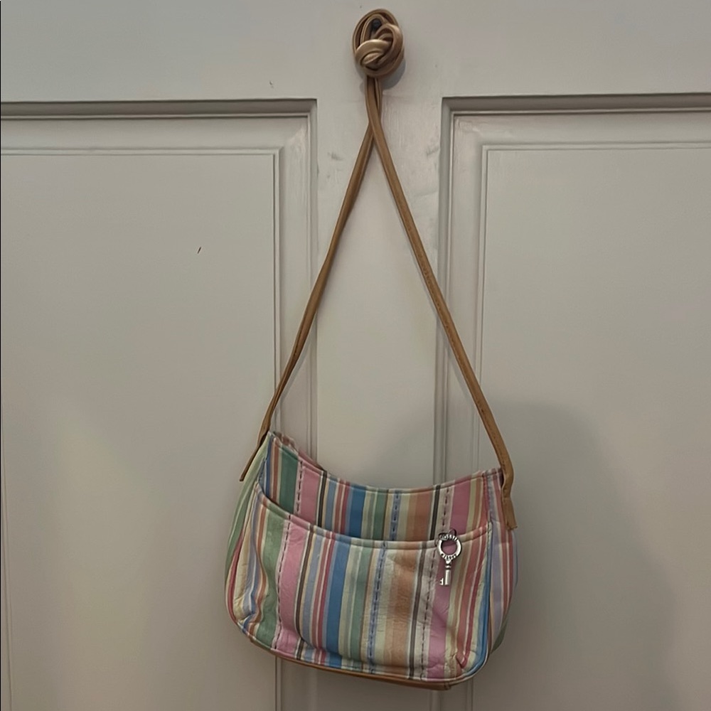 Fossil Pink and Blue Shoulder Bag